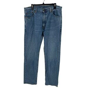 Levis 505 Mens Straight Fit Blue Denim Jeans Size 38x34
